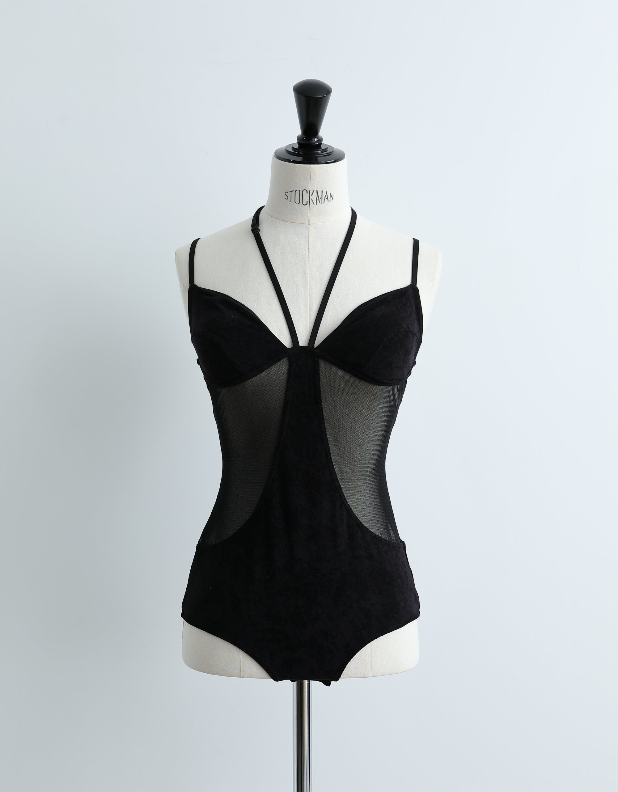 Sheer Paneled Velour Bodysuit – FERN OST GALERIE