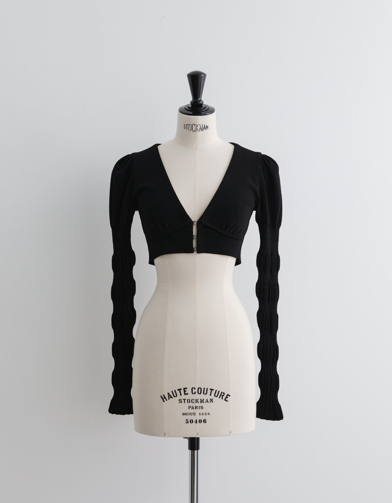 Black Knit short Cardigan main image 1