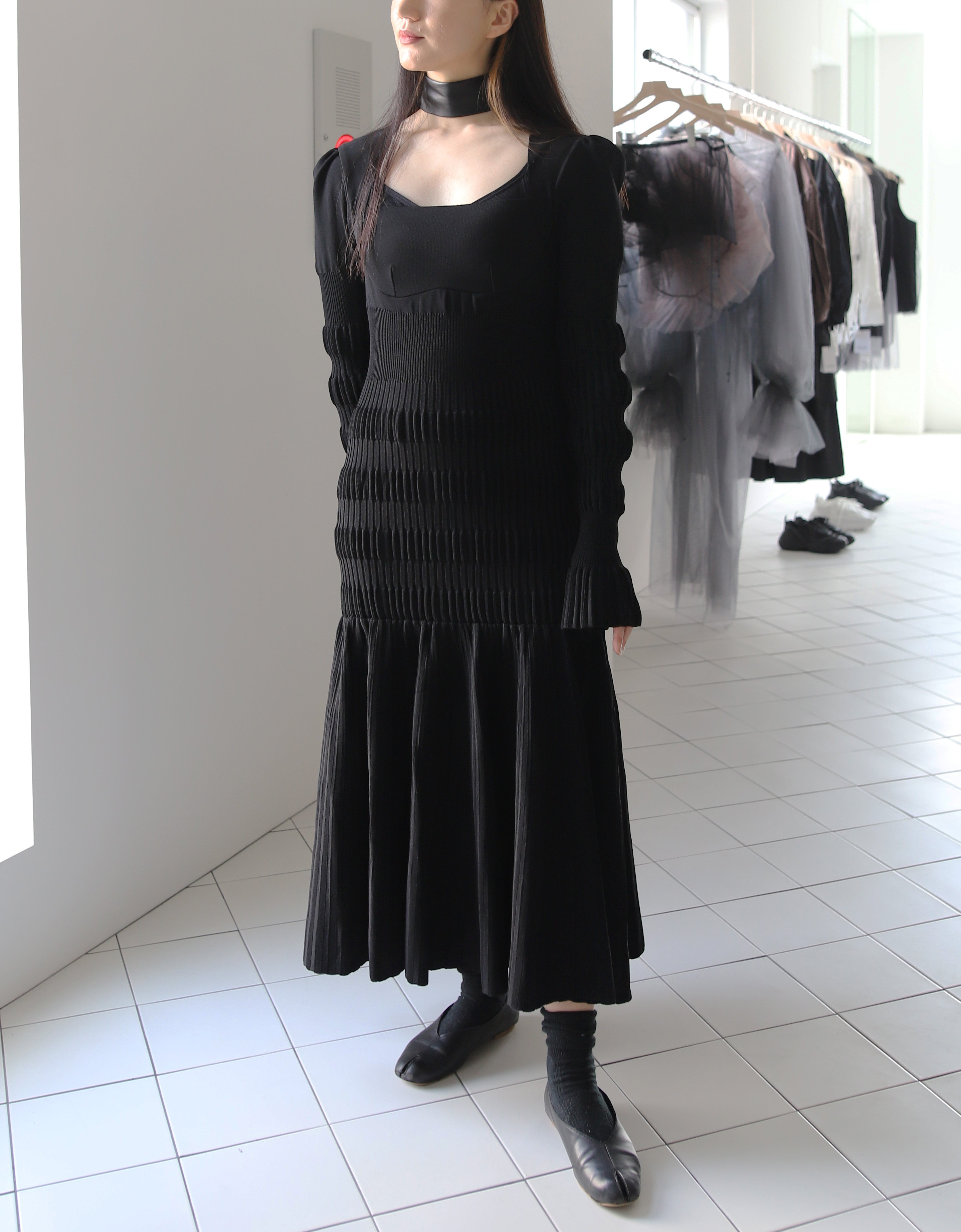Stripe Knit Midi Dress – FERN OST GALERIE